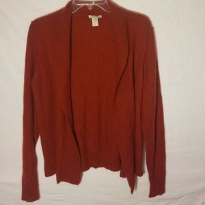 White & Warren rust color 100% cashmere sweater